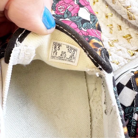 Vans Women's Slip-On Sneakers - roses + animal print - Picture 8 of 8